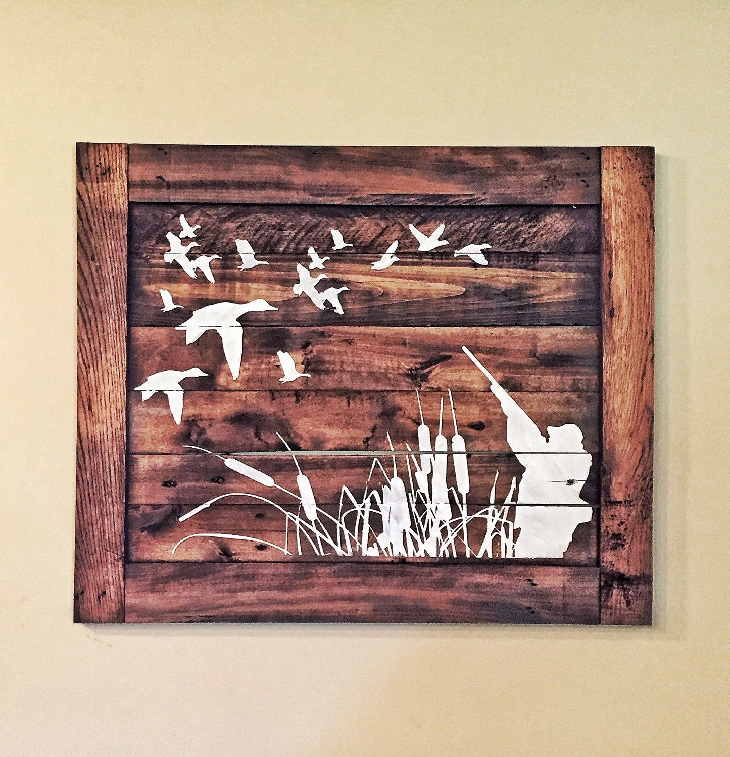 Duck Hunting Wood Sign